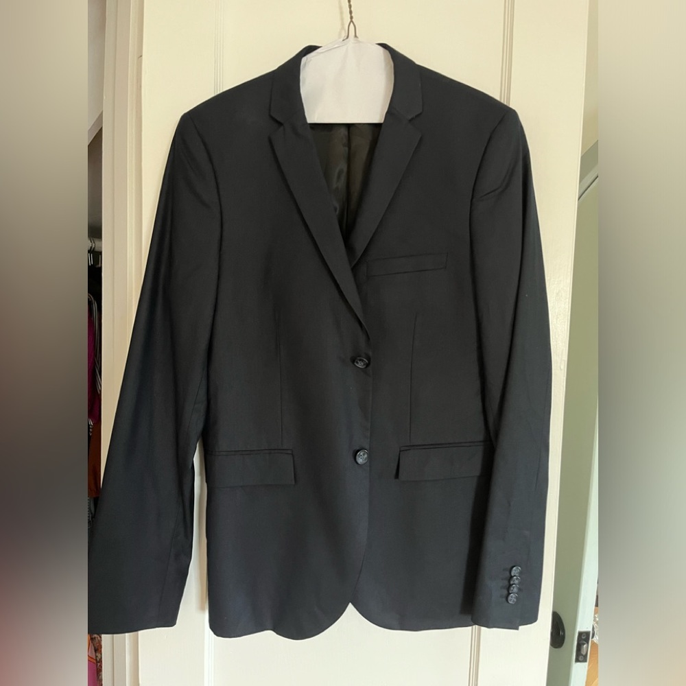 Topman Navy Sport Coat (42)